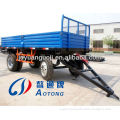 2 steering axles side wall open full trailer with draw bar